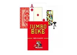 Карти гральні Modiano Bike Trophy 100% Plastic Jumbo Index (red) (00578) - мініатюра 2