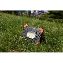 Прожектор переносний Sthor COB LED Li-Ion акумул 3.7V 6.6 АГ 20Вт 2000 lm чорно-помаранчевий (82871) - мініатюра 8