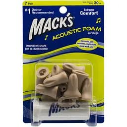 Беруші Mack's Acoustic Foam з контейнером бежеві 7 пар