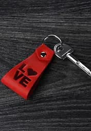 Кожаный брелок LOVE