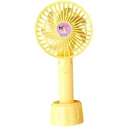 Дитячий портативний USB-вентилятор Куромі та Мелоді жовтий (2628-12)