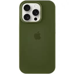 Чохол Epik Silicone Case Full Protective AA для Apple iPhone 15 Pro 6.1 Зелений/Dark Olive