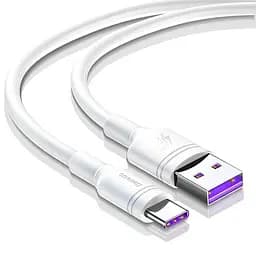 Кабель Baseus Double Loop Fast Charging Cable USB to Type-C 5A 1.0m CATSH-B02 White