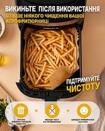 Одноразові пергаментні форми для випікання та смаження в аерофритурі та мультиварці, прямокутні, 50 шт. Коричневий 88475 - мініатюра 5