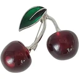 Брошь Вишни белый метал (84946817)