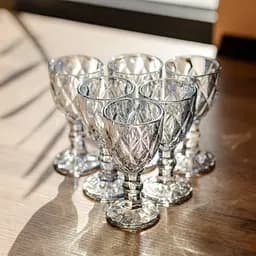 Набір чарок Diamond Blue 6 штук по 40 мл HP-19-278 прозорий чарка для міцних напоїв коктейлів шотів Yiwu HP-19-278 - мініатюра 2