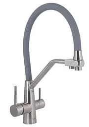 Змішувач для кухні Lidz Aria 020F3 з гнучким виливом з підключенням для питної води LDARI020F3GNK39211