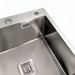 Кухонна мийка Platinum Handmade HSBB PVD з нержавіючої сталі 3.0 мм квадратна 50x50x22 см сіра - мініатюра 5