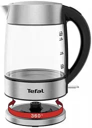 Електрочайник Tefal Glass Kettle 1.7 л скло з підсвіткою сріблясто-чорний kuh0015362 - мініатюра 9