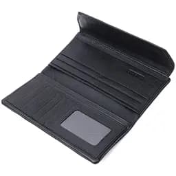 Жіноче портмоне з блоком для карт з натуральної шкіри ST Leather 22698 чорне - мініатюра 8