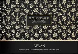 Набір Afnan Perfumes Souvenir Desert Rose (edp/100ml + sh/gel/100ml + b/lot/100ml) - мініатюра 2