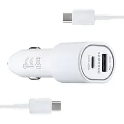 Автомобильное зарядное устройство для Samsung Dual Port Car Charger USB + Type-C Port 45W High c0py Белый