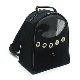 Рюкзак для переноски кошек и собак Zoo-hunt Лоренс черный №0 16х26х30 см