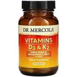 Витаминный комплекс Dr. Mercola Vitamins D3 & K2 90 капсул