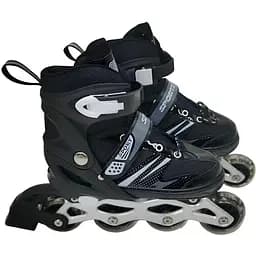 Ролики RS-0038 L (39-42) с подсветкой черные