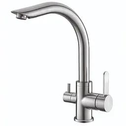 Змішувач для кухні на дві води Koer KI-72019-02 KR4796 Нержавіюча сталь