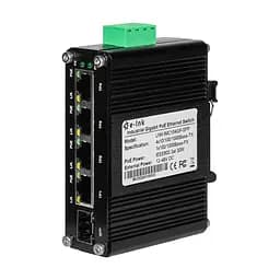 PoE-коммутатор 5-портовый E-LINK LNK-IMC104GP-SFP IN 12-48V (73-00126)