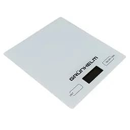 Кухонные настольные электронные весы Grunhelm KES-01W с сенсорным управлением до 5кг LCD-дисплей Белый