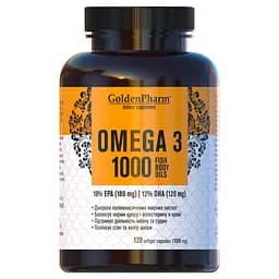Жирні кислоти Golden Pharm Omega-3 1000 mg 120 капсул