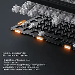 Клавіатура Ajazz AK820 Red Switch USB-C UA Black (AK820-R-B) - мініатюра 9