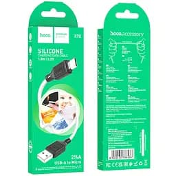 Дата кабель Hoco X90 Cool silicone USB to MicroUSB (1m) White - мініатюра 5