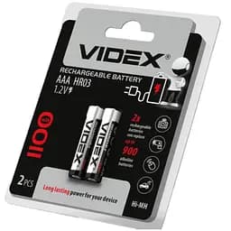 Акумулятори Videx HR03 AAA 1100mAh double blister 2 шт. (HR03/1100/2DB)