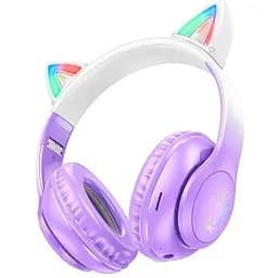 Бездротові навушники Bluetooth Hoco W42 White/Purple Box