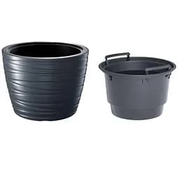 Горщик для квітів Prosperplast Maze з вкладишем 475х349 мм антрацит (88833-433) - мініатюра 2