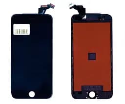 Дисплей для Apple iPhone XR, чорний, з рамкою, Оригінал (переклеєне скло), з пластиками камери та давача приближення