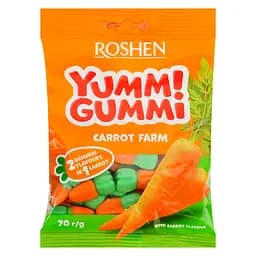 Цукерки Roshen Yummi Gummi Carrot Farm желейні 70 г (937103)