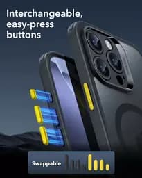 Прозорий чохол із захистом на камеру + захисне скло ESR Classic Hybrid Case (HaloLock) Set Clear для iPhone 16 Pro (1A7780204) - мініатюра 6
