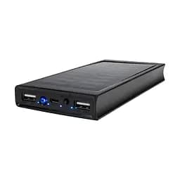 Повербанк з сонячною панеллю 20000mAh Power Bank Kraft KPB-1020SLIM Black LED-ліхтар (43-00063) - мініатюра 4