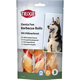 Лакомство для собак Trixie Denta Fun Палочка для чистки зубов барбекю курица 12 см 3 шт. 105 г