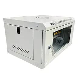 Шафа настінна GEAR 6U 19" 600x450x350 мм, + полка 19", grey (GWMSN-6U-600-450G) - мініатюра 3
