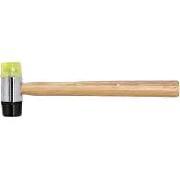 Молоток гумa-пластик Vorel з дерев'яною ручкою, Ø=35 мм [30/60] (33950)