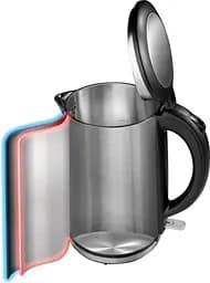 Gorenje Електрочайник, 1,5л, підвійні стінки, Strix контроль, нерж. - мініатюра 6