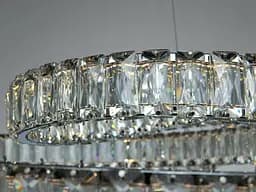 Стильна підвісна LED-люстра з кришталем Diasha D8816/800CH, 93W, пульт, 60×85 см - мініатюра 6