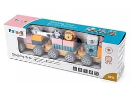 Дерев'яний поїзд Viga Toys PolarB зі Звірятами 44015 Конструктор поїзд - мініатюра 10