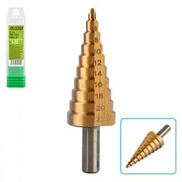 Свердло ступеневе Alloid Building Tools по металу HSS 4-22 мм (SD-0422) - мініатюра 2