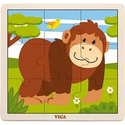 Деревянный пазл Viga Toys Обезьянка 9 элементов (51440)