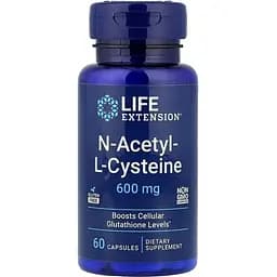 Амінокислота Life Extension N-Acetyl-L-Cysteine ​​600 mg, 60 капсул vit0004080
