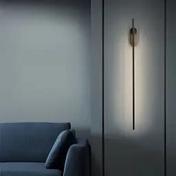 Сучасне лінійне бра в чорному корпусі 120 см Арт. WB 26/1200 BK Line F