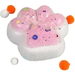 Сквіш антістрес UFT Squish Cat Paw Fluffy 8 Пухнаста лапка White / Pink