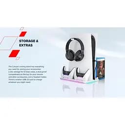 Підставка CANYON cooling stand CS-51 RGB для PS5 Slim/DE Charge Black - мініатюра 11