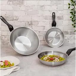 Сковорода-Wok Barazzoni Le Inoxidabili 28 см 3.7 л (278109728) - мініатюра 3