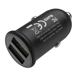 Автомобільний зарядний пристрій Hoco Z30 Car Charger 2USB 3.1A (Black) [69326] - мініатюра 2
