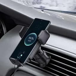 Автотримач для телефона з БЗП Baseus Wisdom Auto Alignment 15W Black (CGZX000001) - мініатюра 8