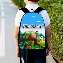 Рюкзак детский майнкрафт "Minecraft" 34х27см, городской ранец для мальчика с принтом (00320)