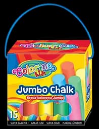 Кольорова крейда Colorino Jumbo, 6 кольорів, 15 шт. (65825PTR)