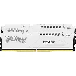 Модуль пам'яті для комп'ютера DDR5 64GB (2x32GB) 5600 MHz FURY Beast White Kingston Fury (ex.HyperX) (KF556C40BWK2-64) - мініатюра 3